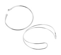 CONGARTENO Lot de 2 set de Bracelets Manchettes Argentés pour Femmes Bracelets de Bras Ouverts et Ajustables Bijoux Minimalistes Accessoires Légers et Confortables pour Occasions et