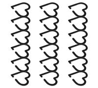CONGARTENO Lot de 20 Marqueurs de Verres à Vin en Acrylique Noir Étiquettes Décoratives Cœur Ajourées pour Fêtes Mariages et Événements Accessoires Réutilisables pour Identifier Verres à