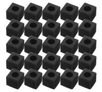 CONGARTENO Lot de 20 Porte-Craies Carrés pour Billard en Plastique Noir Étui Portable et Résistant pour Craie de Snooker Accessoire de Billard Compatible Toutes Tables pour Réunions et