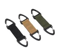 CONGARTENO Lot de 3 Crochets pour Masque en Nylon Antidérapant Boucle de Fixation pour Masque à L'Arrière Crochet à Suspendre pour Paquet à Dos Couleurs Noir Vert et Kaki Accessoire