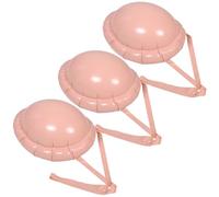 CONGARTENO Lot de 3 Faux Ventres Gonflables de Grossesse en PVC avec Sangle Réglable Ventre de Femme Enceinte Artificiel Couleur Chair Accessoire Portable pour Cosplay Fêtes de Noël et