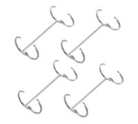 CONGARTENO Lot de 4 Anneaux Métalliques Argentés 3x25x83 Mm pour Classeur de Scrapbooking Photo, Accessoires D'album Diy, Bagues de Reliure à Anneaux pour Pages Photo, Usage Bureau et