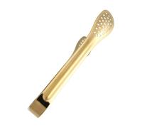 CONGARTENO Lot de 4 Pinces Alimentaires en Acier Inoxydable 15 Cm, Mini Pinces à Glaçons, Accessoires la Cuisine Polyvalents Dorés pour Buffet, Bar et Service à Domicile