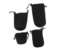 CONGARTENO Lot De 4 Pochettes De D'objectif en Néoprène avec Cordon De Serrage pour Objectif D'appareil Photo