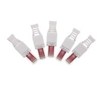 CONGARTENO Lot de 5 Connecteurs Rj45 Traversants Cat 6 en Plastique pour Câble Ethernet Prise Modulaire Ethernet Gigabit Connecteur Réseau sans Outil pour Installation Bureau et Maison