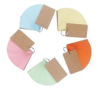 CONGARTENO Lot de 5 Fiches Mémoire Vierges Épaisses avec Anneaux Métalliques, Carnets de Notes Portables Colorés, Fiches Bristol Pratiques pour Révision et Organisation Scolaire