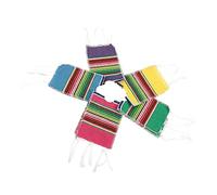 CONGARTENO Lot De 5 Housses pour Bouteille De Bière Mini-serapes en Coton Multicolores Motifs Arc-en-Ciel, Décoration Mexicaine pour Fête Cinco De Mayo Et Accessoires De Table