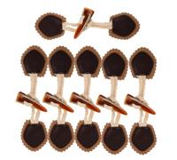 CONGARTENO Lot de 6 Boutons-Pression à Bascule en Cuir PU Effet Corne Accessoires de Couture pour Manteaux et Cardigans Boutons Vintage pour Vêtements Féminins Fermeture Rapide et Solide