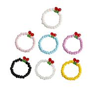 CONGARTENO Lot De 7 Bagues Perlées Bohème Colorées En Perles De Rocaille, Bagues Élastiques Pour Femme, Style Créatif, Taille Petite, Usage Quotidien Et Fête, Assortiment Multicolore