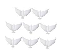 CONGARTENO Lot de 8 Ballons D’aluminium Colombe Blanche Décoratifs pour Mariage, Fête et Anniversaire, Ballon D’extérieur Résistant, Accessoires de Décoration de Fête pour Cérémonie et