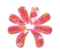 CONGARTENO Lot de 8 Set de Onglets pour Guzheng Professionnels Double Face, Taille Large Ergonomique en Plastique Rouge Vif, Médiators Solide pour Concert et Entraînement des Musiciens