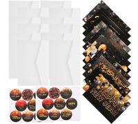 CONGARTENO Lot de Cartes de Vœux de Année 2025 avec Enveloppes et Autocollants Cartes Vierges pour Messages Manuscrits Fournitures pour Fêtes de Nouvel An et Invitations Familiales