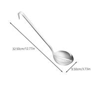 CONGARTENO Louche à Soupe Inox avec Filtre Anti-graisse Cuillère Service Ergonomique Acier Inoxydable Résistant Chaleur pour Maison
