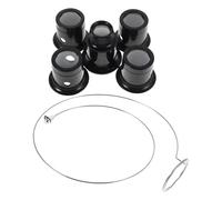 CONGARTENO Loupe D'horloger à Clip 6 Pièces Grossissement 3x-20x, Kit de Réparation de Montres Portable avec Lentilles Transparentes, Outils Précision pour Horlogerie Professionnelle