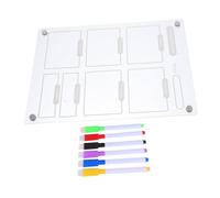 CONGARTENO Magnetic Weekly Planner For Fridge Acrylic Dry Erase Board With Structured Weekly Layout Lightweight And Portable Organizer For Home Kitchen Office