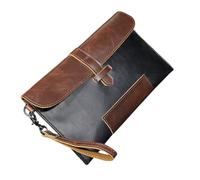 CONGARTENO Main Vintage PU et Polyester Coton Multifonctionnel Noir et Café pour Style Décontracté et Élégant