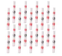 CONGARTENO Manchons Thermorétractables Rouges Isolants, 100 Pièces Connecteurs Électriques pour Câbles 22-18 Awg, Conçus pour Raccordement Étanche Véhicules et Environnements Marins