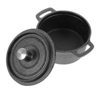 CONGARTENO Marmite à Lait Mini en Fonte sans Revêtement Casserole 10 CM avec Double Poignée Pot à Lait Domestique pour Bébé Cuisine Ustensile Polyvalent pour Ragoûts et Soupes Usage