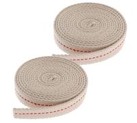 CONGARTENO Mèche Plate en Coton 100% Pure 1,2 Cm de Largeur, 2 Rouleaux de Rechange pour Lampe à Huile, Compatible Lampes à Pétrole et Lanterne Tempête, Lumière Stable pour Camping et Usage