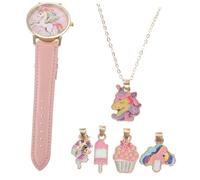 CONGARTENO Montre Quartz Garçon Fille Licorne Cartoon avec Bracelet Confortable Couleur Vive et Design Durable Ensemble Mixte Garçon Fille pour et Fêtes