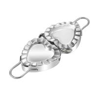 CONGARTENO Moule à Boulettes Acier Inoxydable Outil Pressage Dumplings Forme de Cœur Facile à Nettoyer et Pratique pour Cuisine Rapide