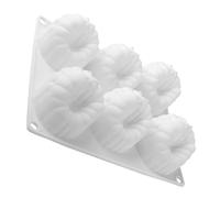 CONGARTENO Moule à Gâteau en Silicone 6 Cavités Grands Framboises Moule à Mousse pour Pâtisserie 156G Décoration Réaliste pour Desserts et Chocolats