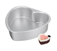 CONGARTENO Moule Gâteau Cœur Aluminium Anodisé Fond Amovible Antiadhésif pour Mini Cakes Cheesecakes et Desserts Compatible Lave Vaisselle et Mariages