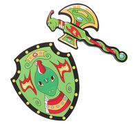 CONGARTENO Mousse Garçon Fille avec Bouclier Dragon de Rôle Sûr et Réaliste pour Jeux Imitation Halloween et Fête Médiévale