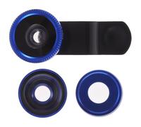 CONGARTENO Objectif Téléphone Clip Bleu Fisheye Œil de Poisson Macro Grand Angle Lentille Caméra Smartphone Portable Alliage Facile à Installer et Étanche