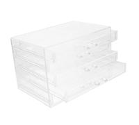 CONGARTENO Organisateur De Maquillage 5 Tiroirs Transparent En Acrylique Multifonction Pour Accessoires Bureau Et Cosmétiques, Rangement Compact Pour Coiffeuse Et Bijoux, Boîte De Rangement Décorative
