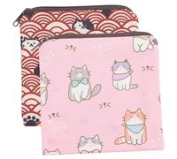 CONGARTENO Organisateur de Serviettes Hygiéniques pour Femme en Polyester 2pcs Paquet Menstruel Pratique et Mignon pour Paquet à Main à Dos