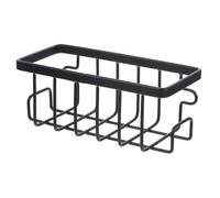 CONGARTENO Organiseur Évier Cuisine avec Ventouse Panier Porte Éponge Suspendu Noir Rangement Pratique pour Éponges et Accessoires et Facile à Installer