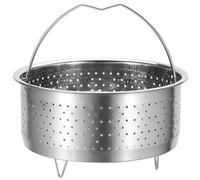 CONGARTENO Panier Vapeur en Acier Inoxydable 304 Grand Modèle 22 Cm Insert Vapeur Compartimenté pour Riz et Fruits de Mer Support Empilable Cuisson Rapide et Ventilation Optimale
