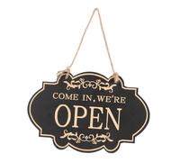 CONGARTENO Panneau Bois Double Face Ouvert Fermé Résistant pour Décoration Fermeture Boutique Cuisine Style Ferme avec Suspension Pratique