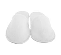 CONGARTENO Pantoufles Jetables pour Garçon et Filles en Polaire 7Mm Semelle Épaisse Antidérapante Blanc Pantoufles d'Hôtel Spa et Voyage Confortables et Hygiéniques Usage Unique pour