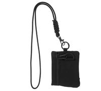 CONGARTENO Paquet Multifonction Écouteurs Pochette Anti-Usure Oxford, Petit Paquet Suspendu Nylon, Unisexe, Outdoor Randonnée Camping, Compact Carré avec Cordon Noir