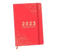 CONGARTENO Planificateur Académique Portable PU Cuir Rouge Agenda Hebdomadaire Multifonction pour Tâches Organisation Ménagère et des Devoirs