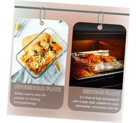 CONGARTENO Plat de Cuisson Verre Rectangulaire Chaleur avec Poignées Doubles Antidérapantes Compatible Four Micro Ondes et Lave pour Rôtir et Servir Steaks et Plats Vapeur