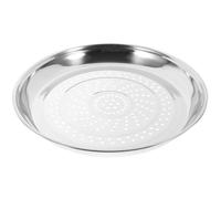 CONGARTENO Plat Vapeur en Acier Inoxydable 34 Cm Panier Vapeur Perforé pour Wok Grille de Cuisson Résistante la Corrosion Multifonction pour Légumes Poisson et Tamales