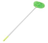 CONGARTENO Plumeau Télescopique 1,4 M en Alliage D'aluminium Vert Pomme, Plumeau à Poussière pour Ventilateurs de Plafond et Toiles D'araignée, Outil Léger et Extensible pour Nettoyage
