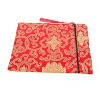 CONGARTENO Pochette de Rangement Bouddhiste Tissu Rouge Polyvalent pour Textes Sacrés et Documents avec Poignée Pratique et Motif Spirituel pour et Usage Personnel