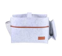 CONGARTENO Pochette de Rangement de Chevet en Feutre Gris Paquet de Rangement Multifonctionnel pour Canapé et Lit Organisateur Pratique pour Petits Objets et Accessoires de Chambre