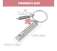 CONGARTENO Porte Clés Acier Inoxydable Durable pour Infirmières et Étudiants Médecine Pendentif Sac Pratique et pour Fête des Infirmières de Diplômes