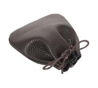 CONGARTENO Porte-Monnaie Vintage en Cuir Petit Format Paquet à Cordon Marron Café Pochette à Monnaie et Clés pour Homme et Femme Accessoire Compact pour Usage Quotidien et Voyages