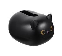 CONGARTENO Porte-mouchoirs Décoratif Chat Noir en Résine, Étui à Mouchoirs Résistant à l'usure, Accessoire Maison Pratique pour Salle de Bain et Bureau, Boîte à Mouchoirs pour Décoration