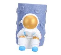 CONGARTENO Pot à Crayons Astronaute Résine Décoratif pour Bureau et Maison Figurine Spaceman Design Créatif Rangement Stylo et Maquillage Objet Déco de Bureau Fonctionnel