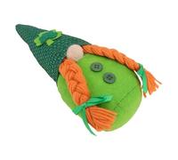 CONGARTENO Poupée GNOME sans Visage Décorative pour Saint-Patrick, Ornement de Table en Résine Verte, Accessoire de Fête Irlandaise pour Bureau et Intérieur, Décoration Maison Esprit Trèfle