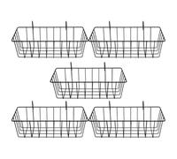 CONGARTENO Râtelier à Foin pour Lapins 5pcs Fer Noir Mangeoire à Lapins pour Cage, ne Bouge Pas Facilement, ne se renverse Pas Facilement, pour Lapin et Petits Animaux
