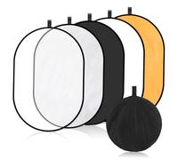 CONGARTENO Réflecteur Lumière Pliable 60x90 Cm pour Photographie Portable Professionnel, Équipement Photo Multifonction, Accessoire Léger Nylon Ovale, Utilisation Studio et Extérieur
