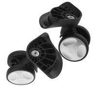 CONGARTENO roulettes Pivotantes pour Valise à roulettes Roues De Rechange en Plastique Réparation Valise De Voyage Petite Roue Rotative à 360° Ensemble 2 Pièces Noir Trolley